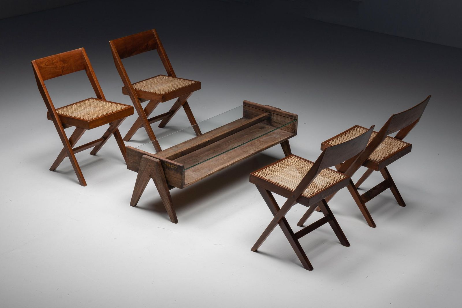 Furniture Pierre Jeanneret Pj Tb 05 A Coffee Table, Chandigarh, 1960s photo
