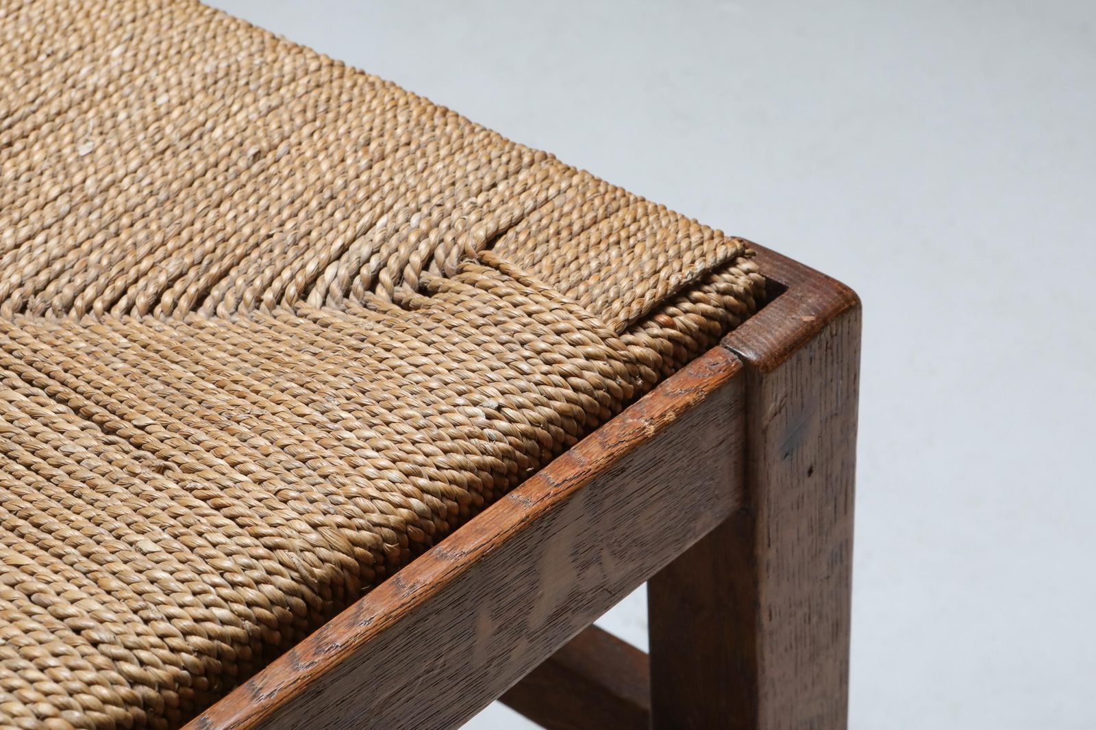 photo furniture Dutch Modernist High Back Chairs With Cord Seating, 1920s