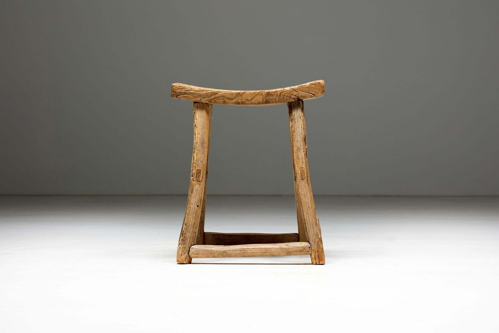 Rustic Folk Art Stool, France, Early 20th Century photo vinterior