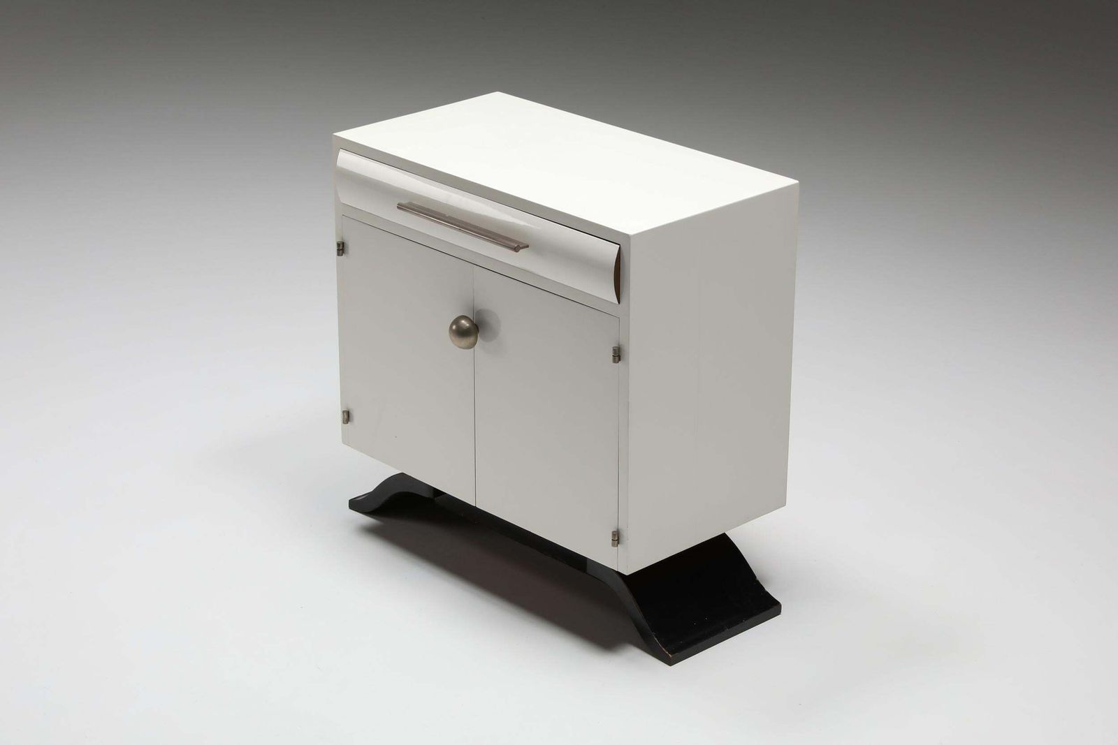 Art Deco White Cabinet By Charles Van Beerleire, Belgium, 1930s photo for sale