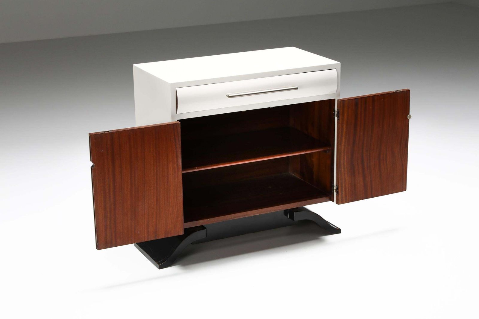 Art Deco White Cabinet By Charles Van Beerleire, Belgium, 1930s photo 4036.0