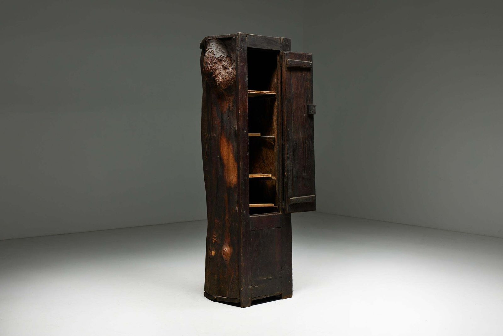 photo furniture Solid Wood Travail Populaire Cabinet, France, 19th Century