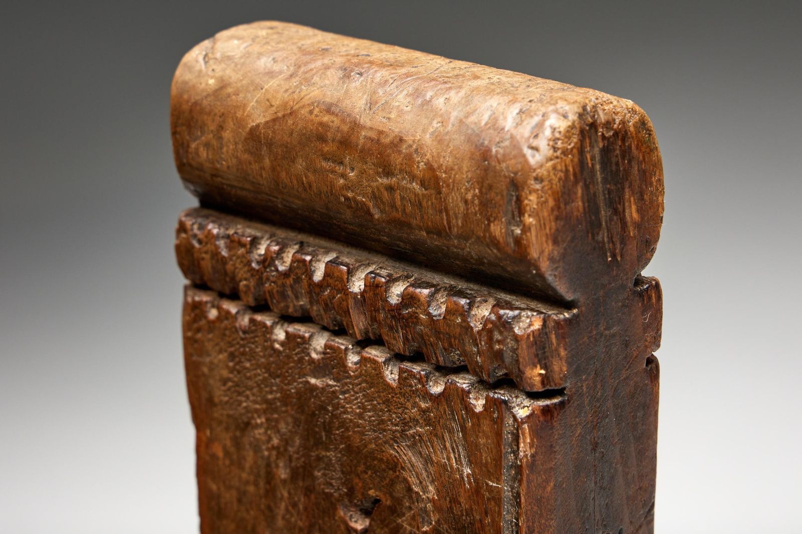 Furniture Rustic Folk Art Bench, Spain, 19th Century photo