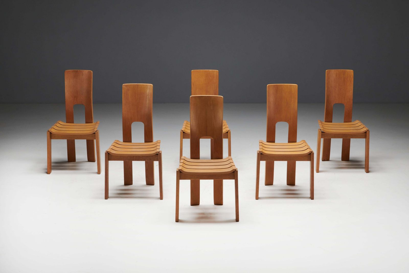 Scandinavian Modern Plywood Dining Chairs, 1970s photo for sale