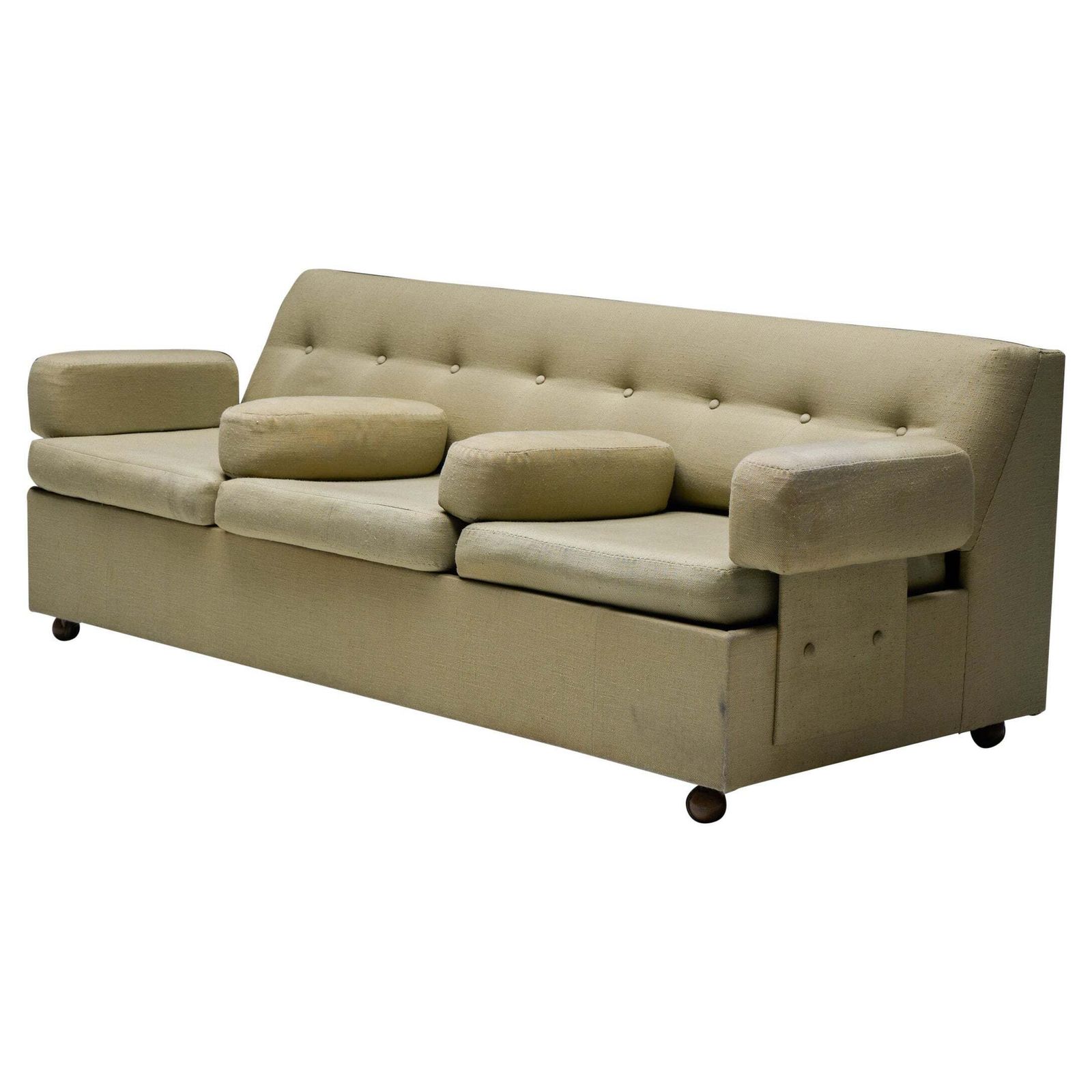 Sofa Daybed In Green Upholstery, Seng Company, Germany, 1930s