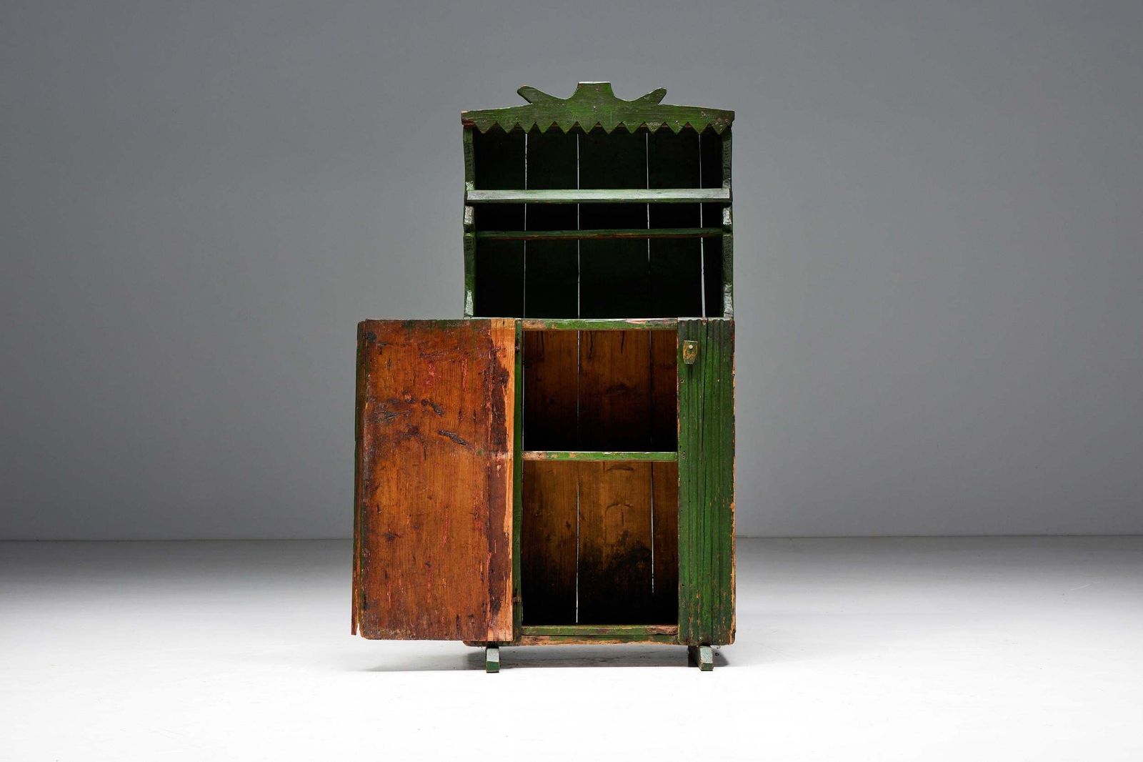 photo furniture Rustic Folk Art Cabinet, France, Early 20th Century