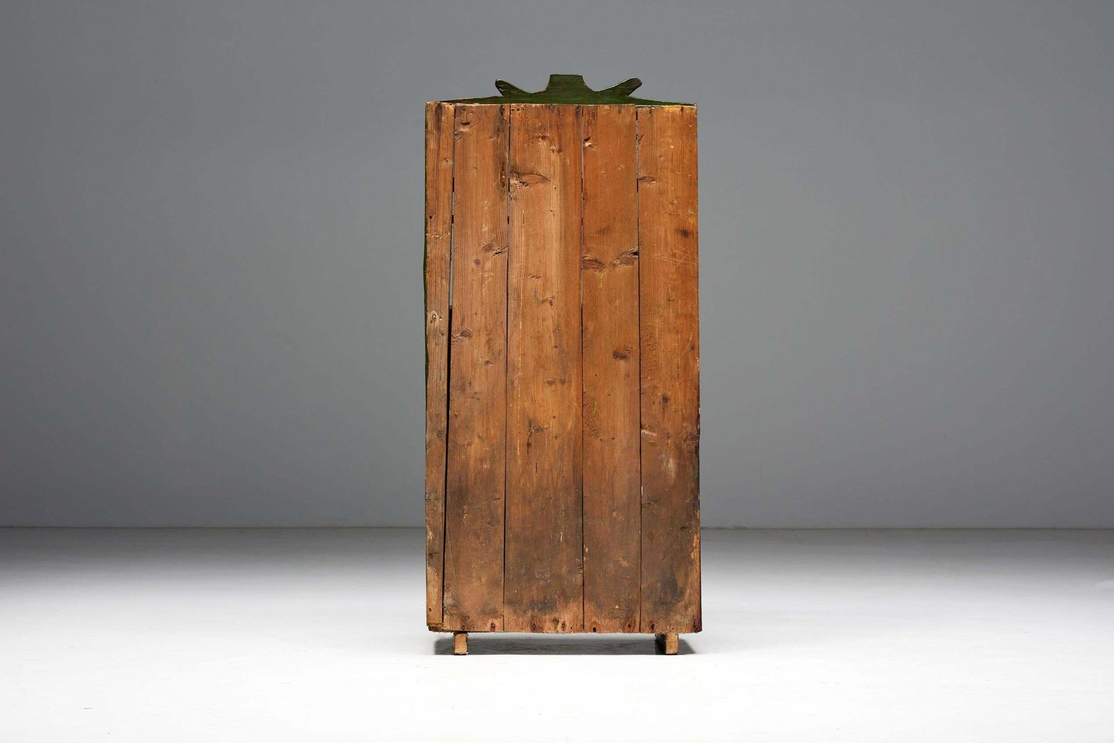 photo vintage Rustic Folk Art Cabinet, France, Early 20th Century