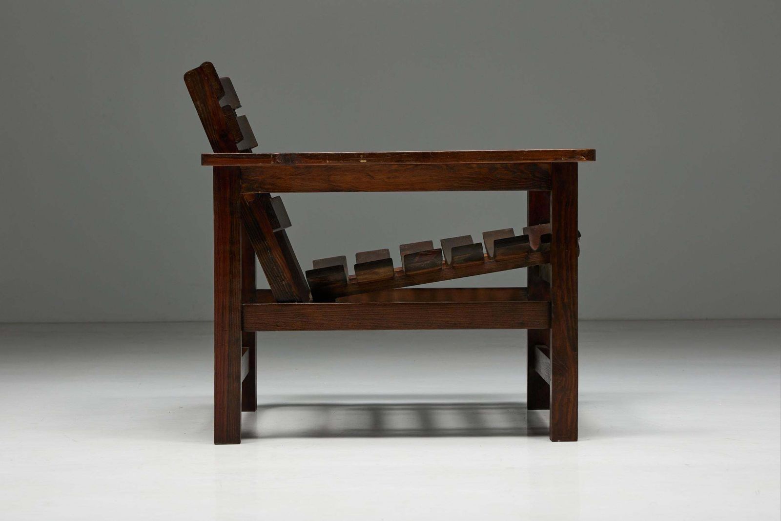 Brutalist Lounge Chairs, France, 1970s photo buy