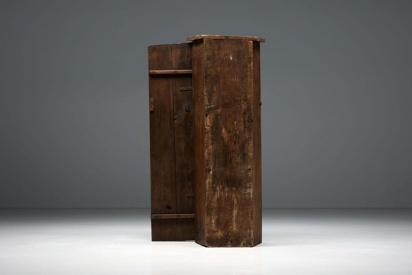 Travail Populaire Monoxylite Cupboard, France, 19th Century photo buy