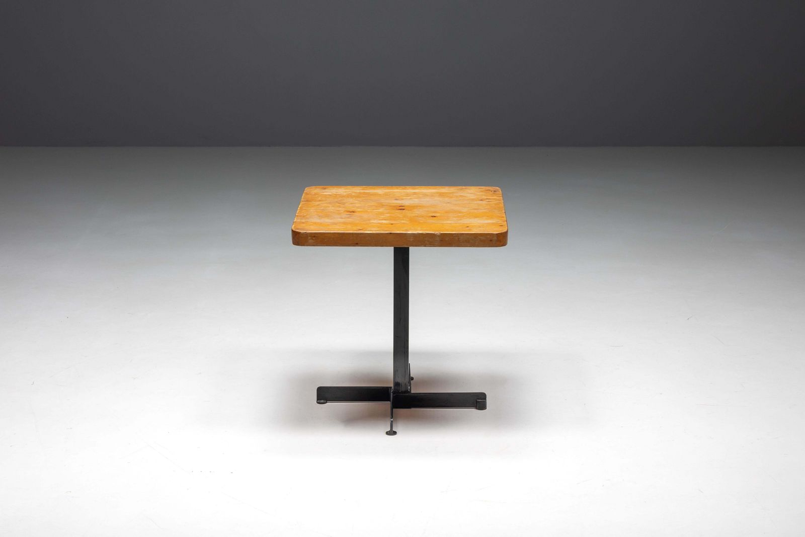 Square Table By Charlotte Perriand For 'Les Arcs', France, 1960s photo for sale