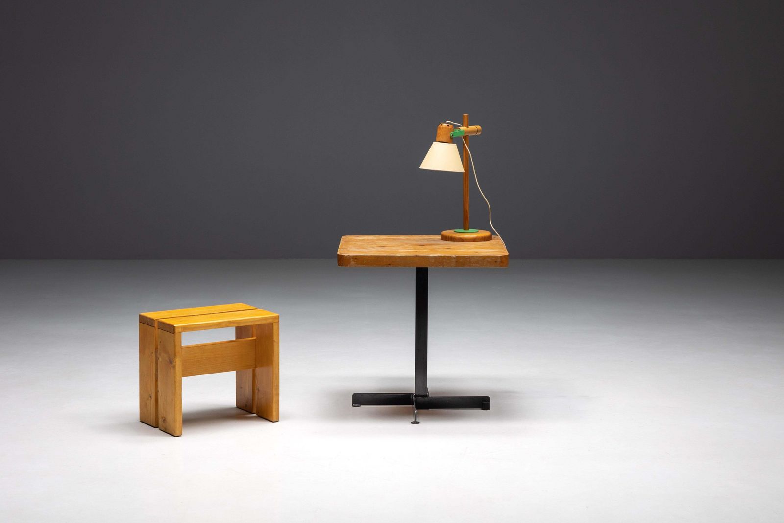 photo furniture Square Table By Charlotte Perriand For 'Les Arcs', France, 1960s