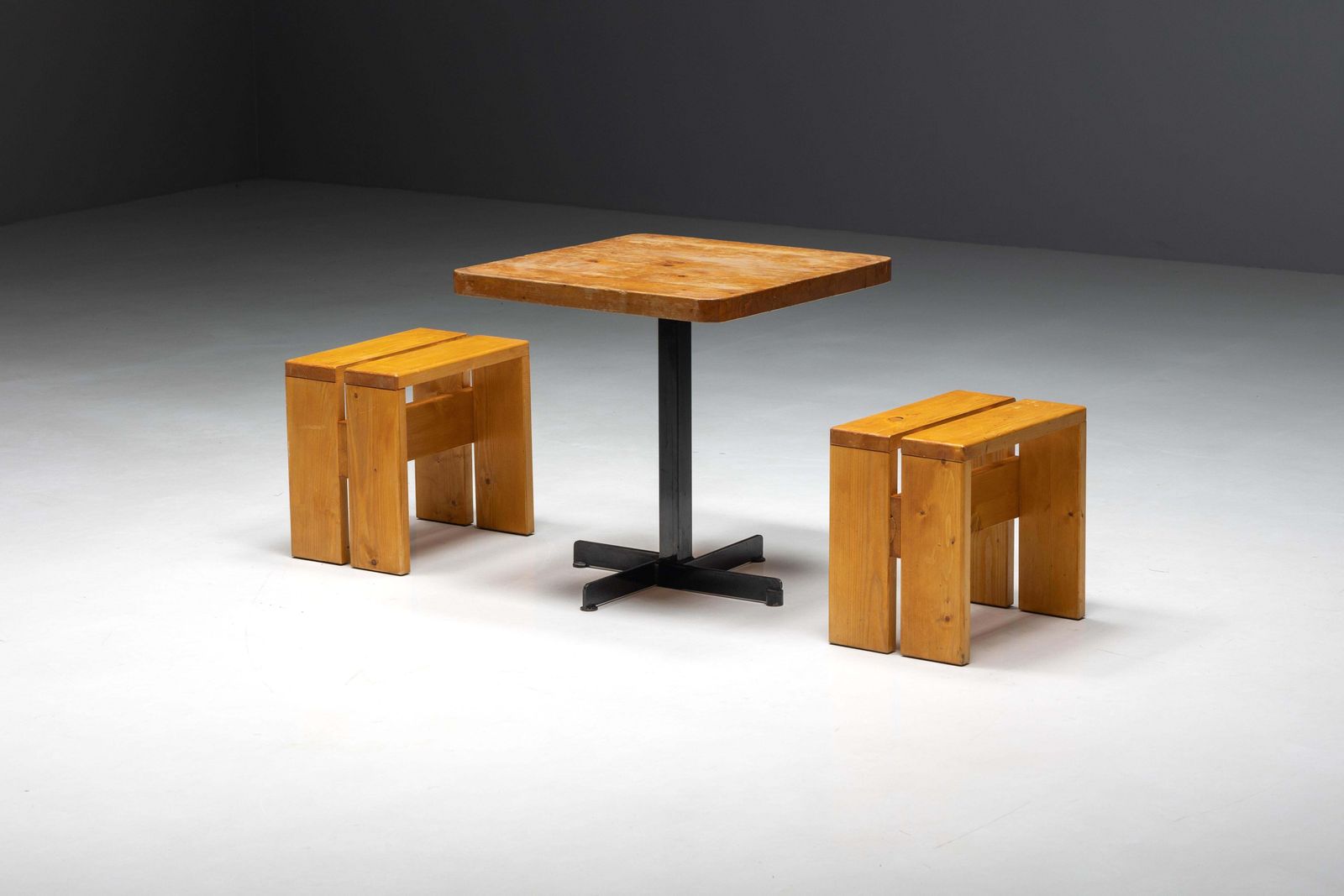 photo for sale Square Table By Charlotte Perriand For 'Les Arcs', France, 1960s