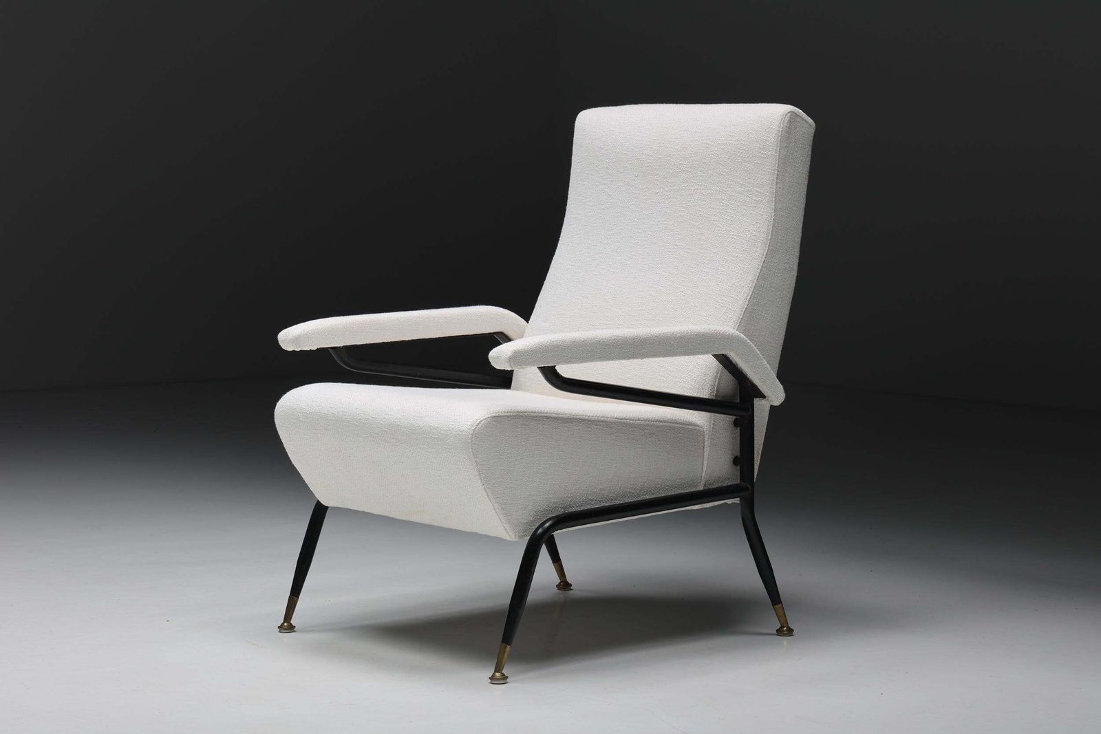 Wim Rietveld Inspired Armchairs In Off White Upholstery, Italy, 1970s photo 3403.0