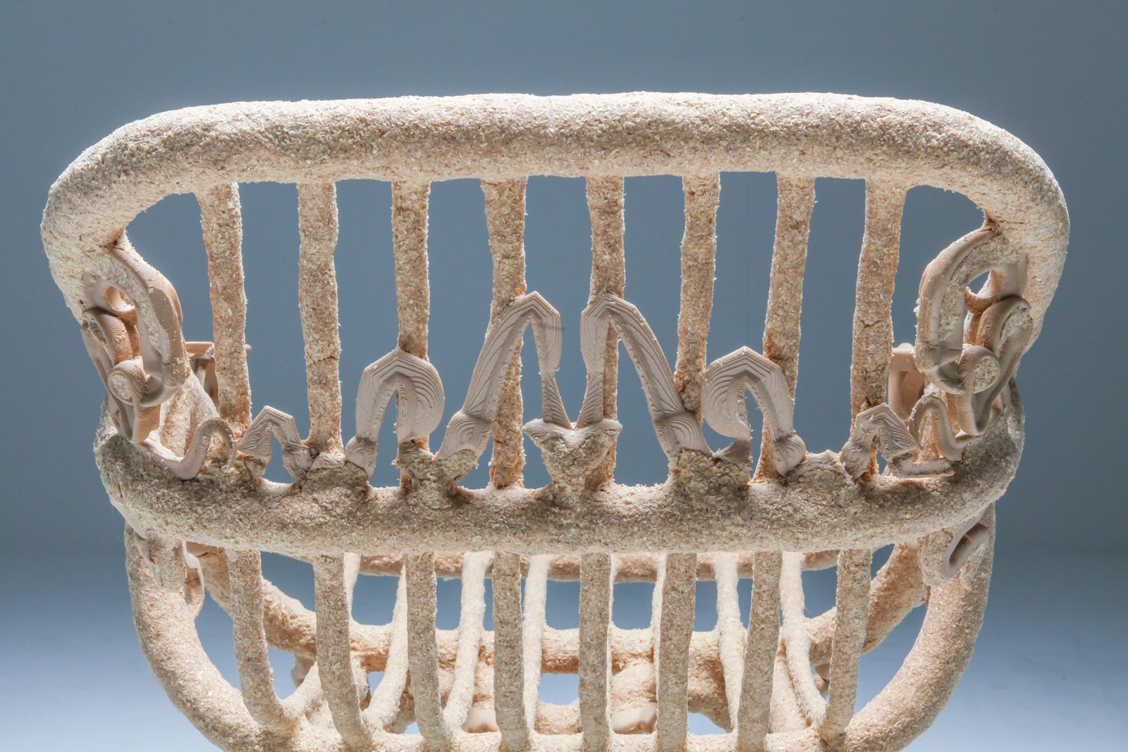 photo for sale 'Goo Lounge Chair' Wooden Chair With Ornamental Features, Schimmel & Schweikle