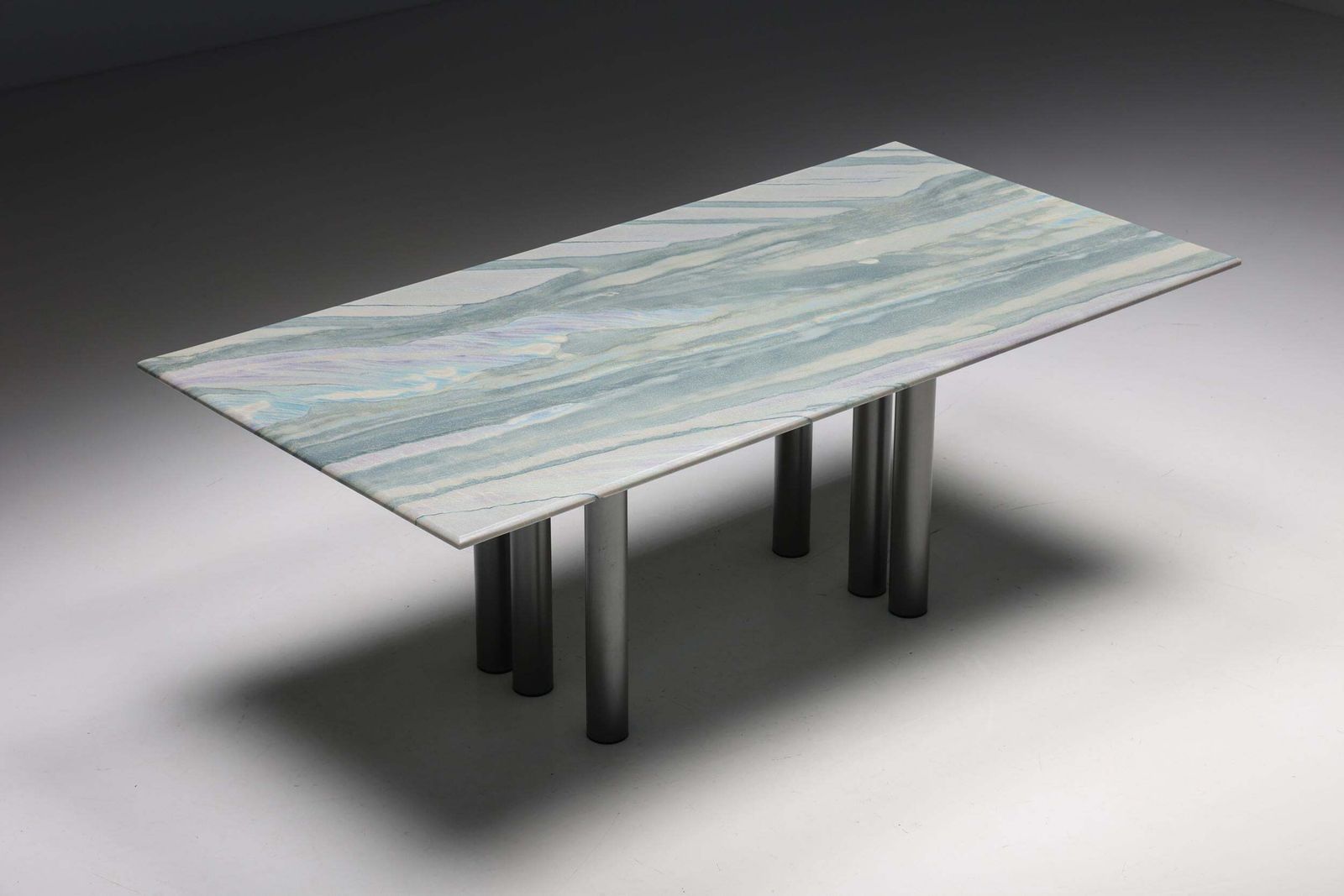 Pia Manu Dining Table In Marble & Steel, 1990s photo 5659.0