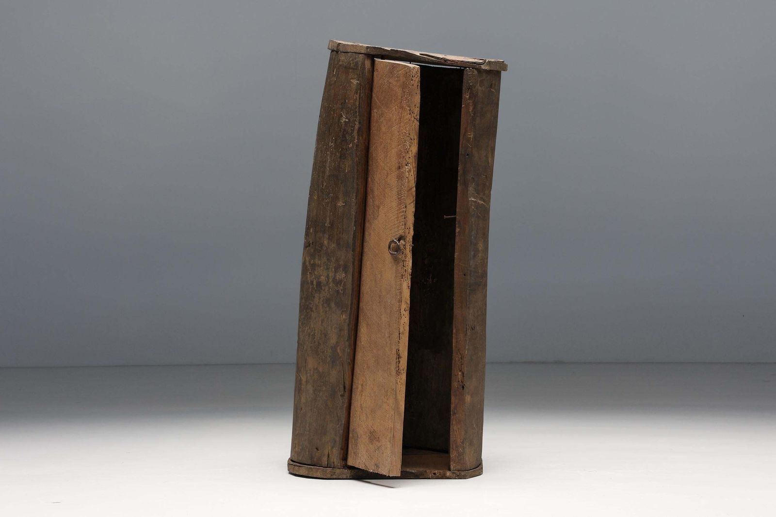 Art Populaire Monoxylite Cabinet, Ardèche, 19th Century photo for sale