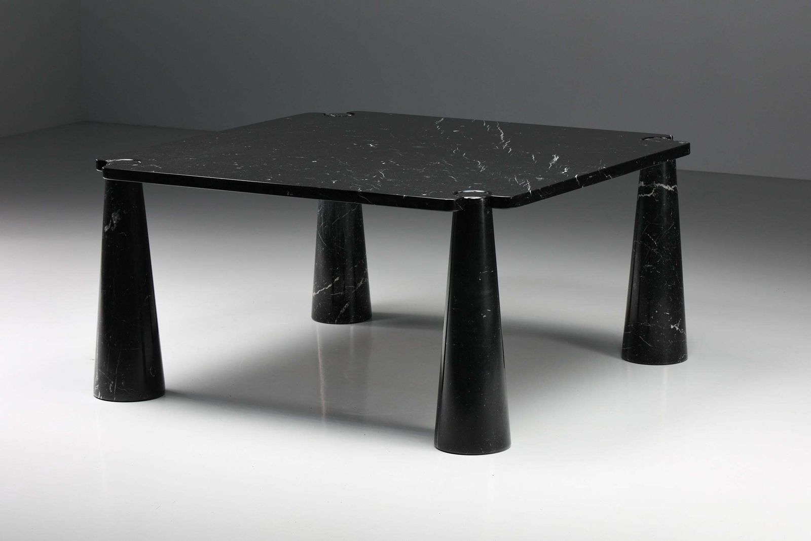 Mangiarotti 'Eros' Square Marble Dining Table, Italy, Post Modern, 1970's photo furniture