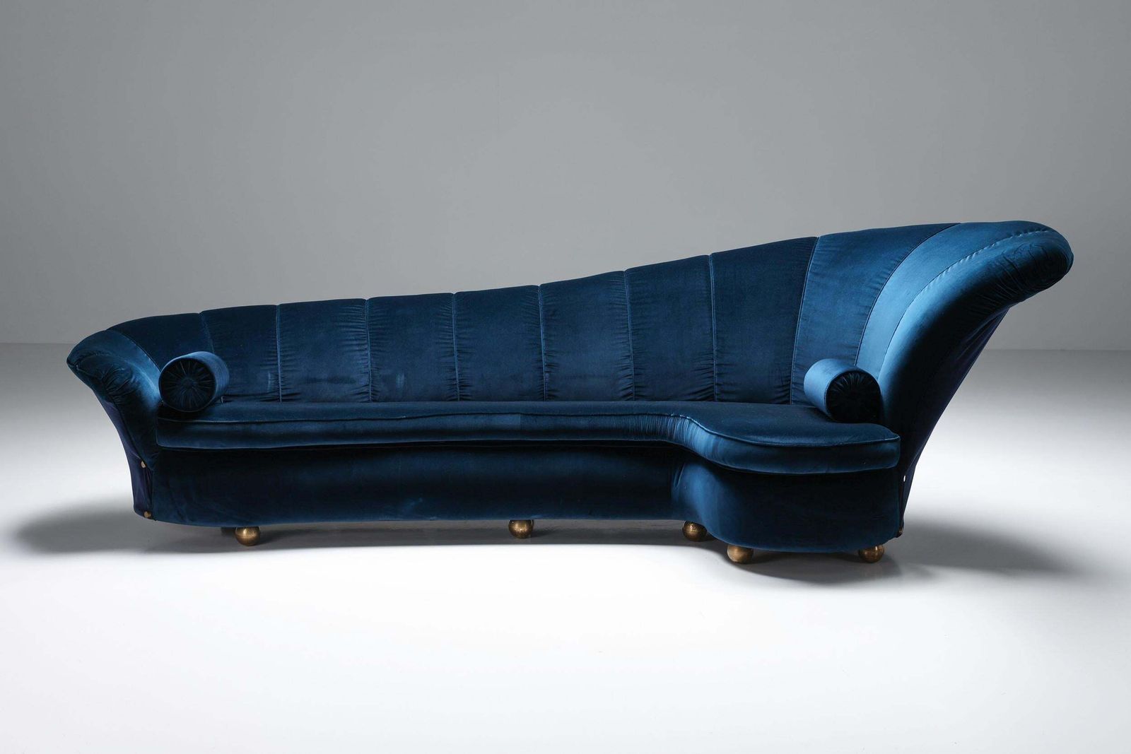 Velvet Sofa Attributed To Marzio Cecchi, Italian Design, Glam Canape, 1970's photo furniture
