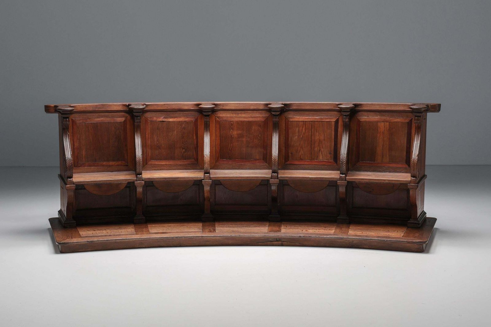 Flemish Oak Church Pew, Belgium, 18th Century photo furniture
