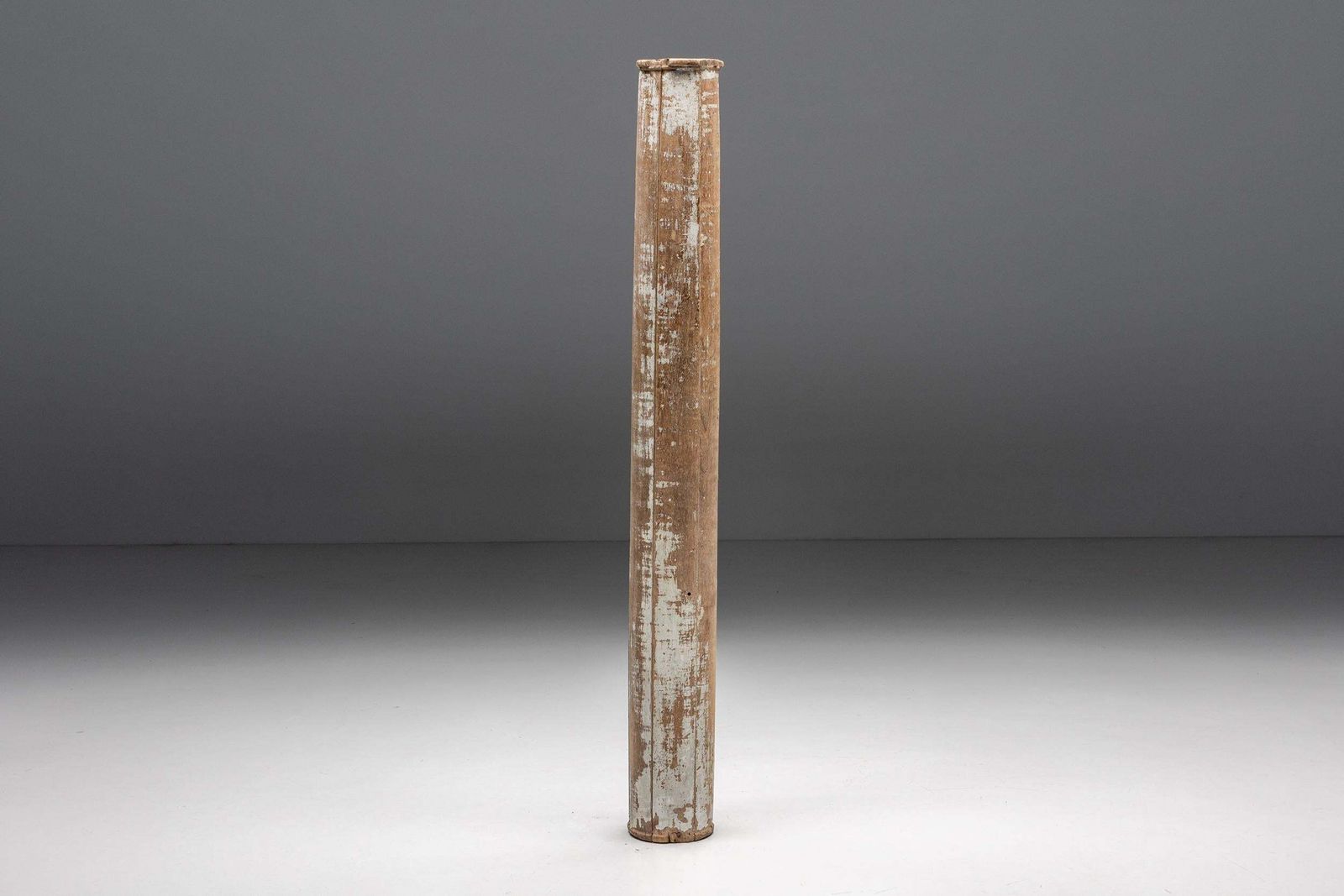 Pair Of Partly Patinated Wooden Columns, 19th Century photo 2770.0