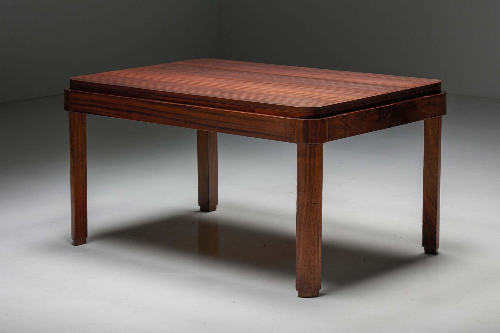 Extendable Dining Table By John Van Zeeland, Art Deco, Belgium, 1930s photo furniture