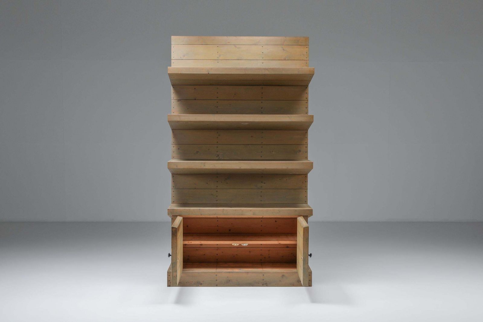 Wall Unit By Dom Hans Van Der Laan In It's Typical Minimal Brutalist Style photo Furniture
