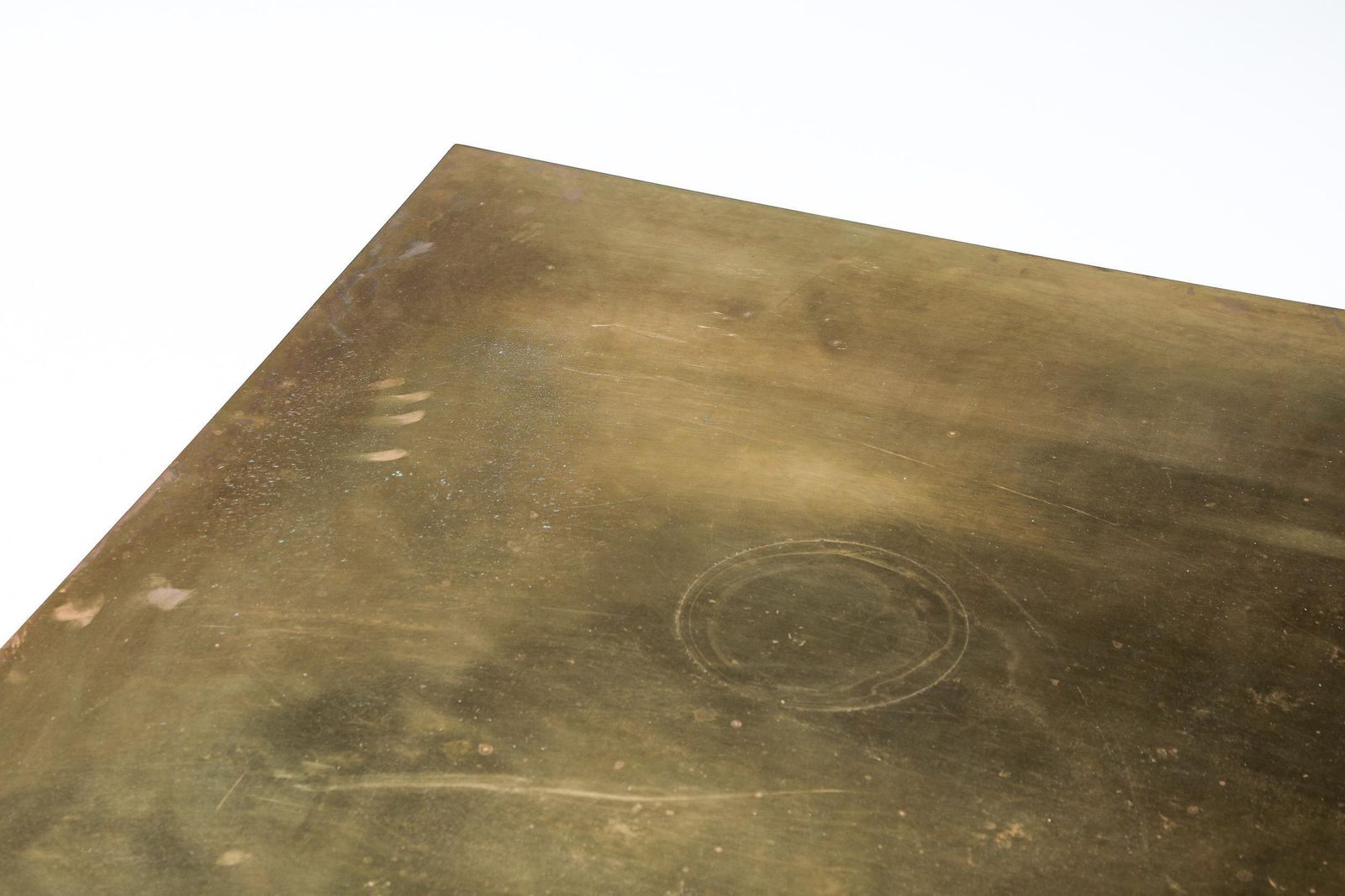 Post Modern Brass And Black Steel Coffee Table By Emiel Veranneman, 1970's photo buy