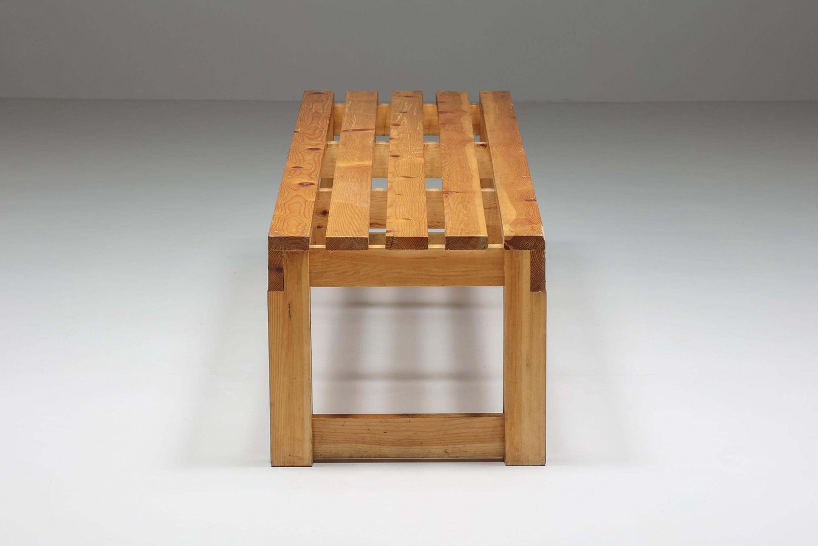 Italian Pine Bench Set From Old Vineyard, Modernist, Italy, 1960's photo vinterior