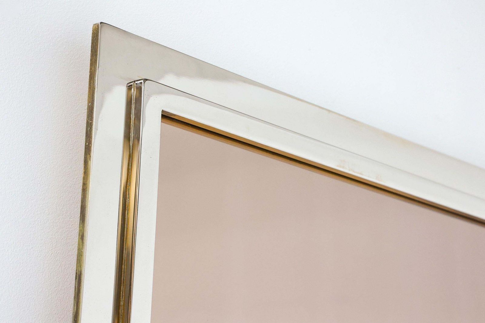 Hollywood Regency Square Photo Frame With Chrome Structure, Romeo Rega, 1940 photo for sale