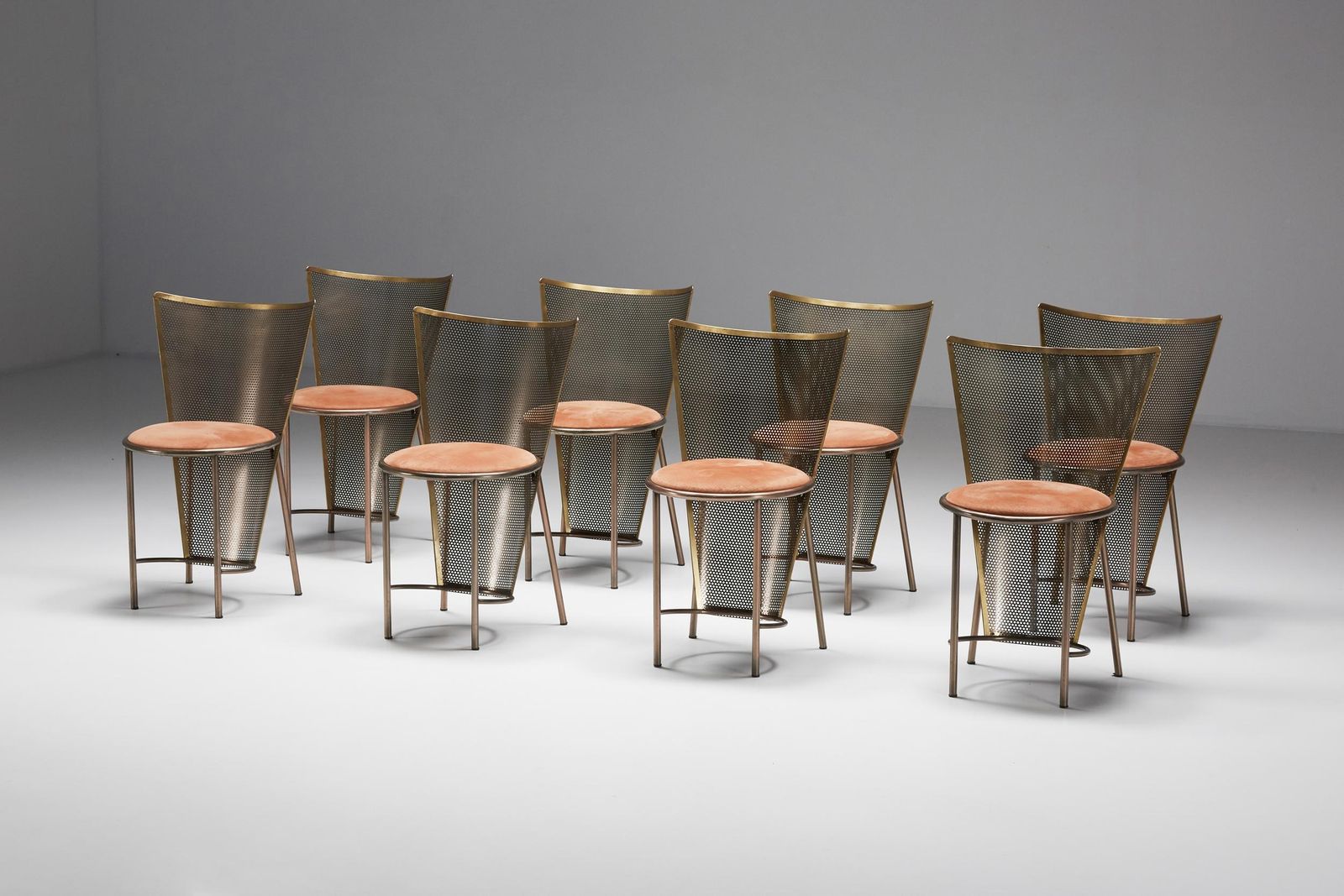 Post Modern Frans Van Praet '92 Brass Chairs, World Expo Belgian Pavillion photo furniture