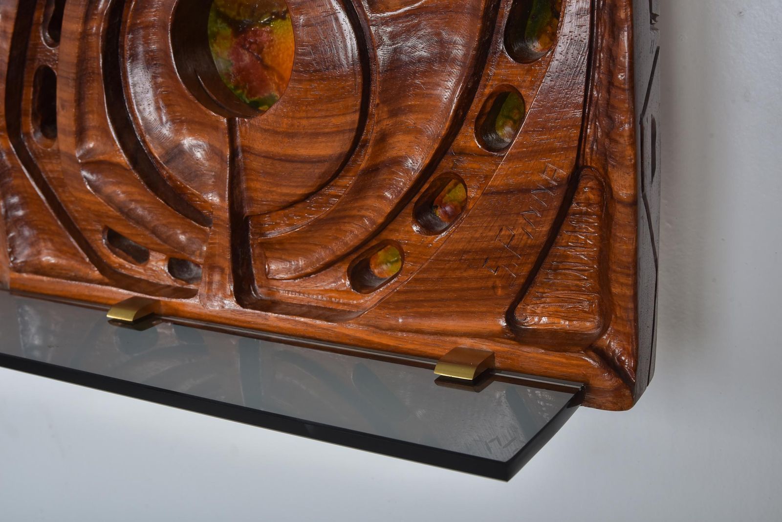 S. Pinna Wooden Wall Piece Italian Mid Century photo for sale
