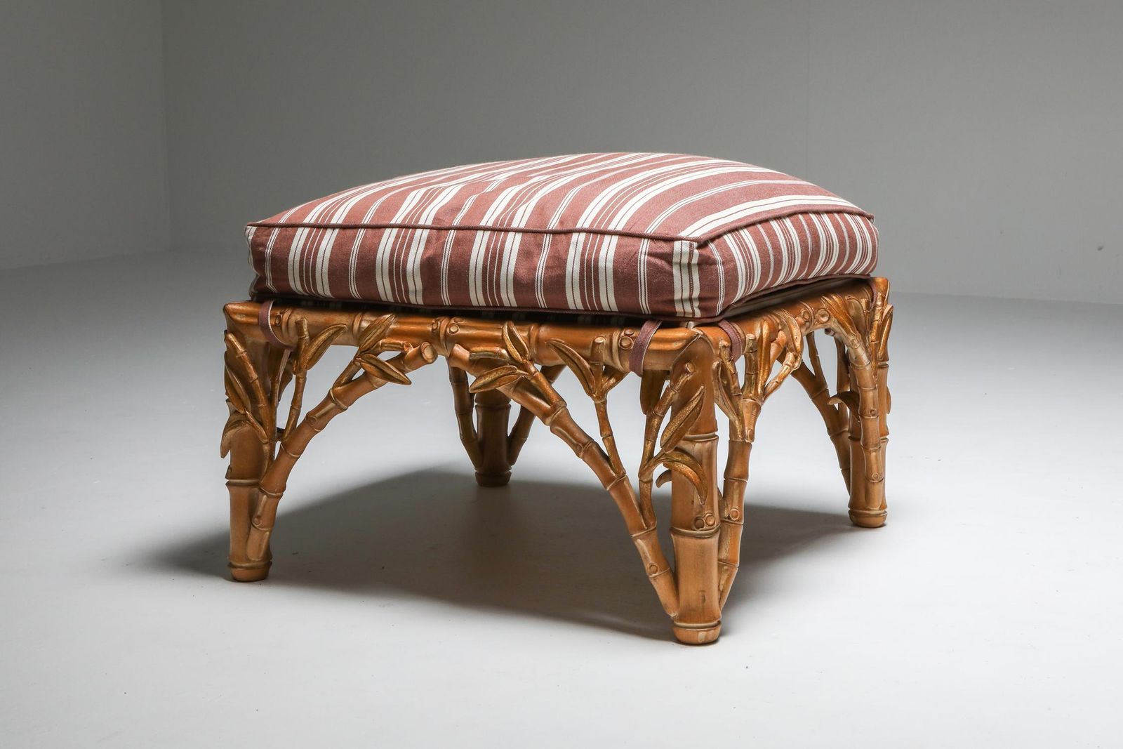 photo furniture Bamboo Pair Of Ottoman, Arpex, Italy, 1970s