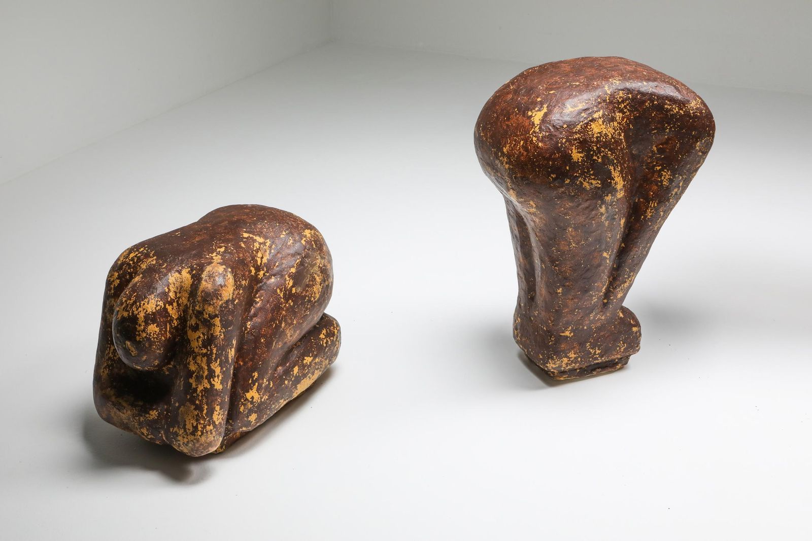 photo for sale Series Of Figural Sculptures In Tempex Plaster