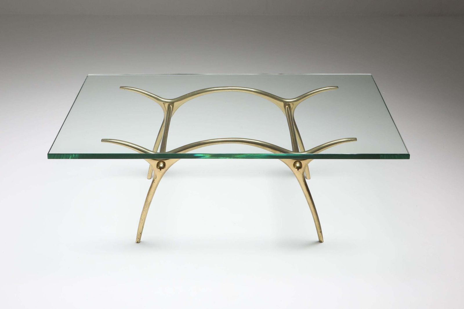 Bronze Hollywood Regency Coffee Table By Kouloufi photo furniture