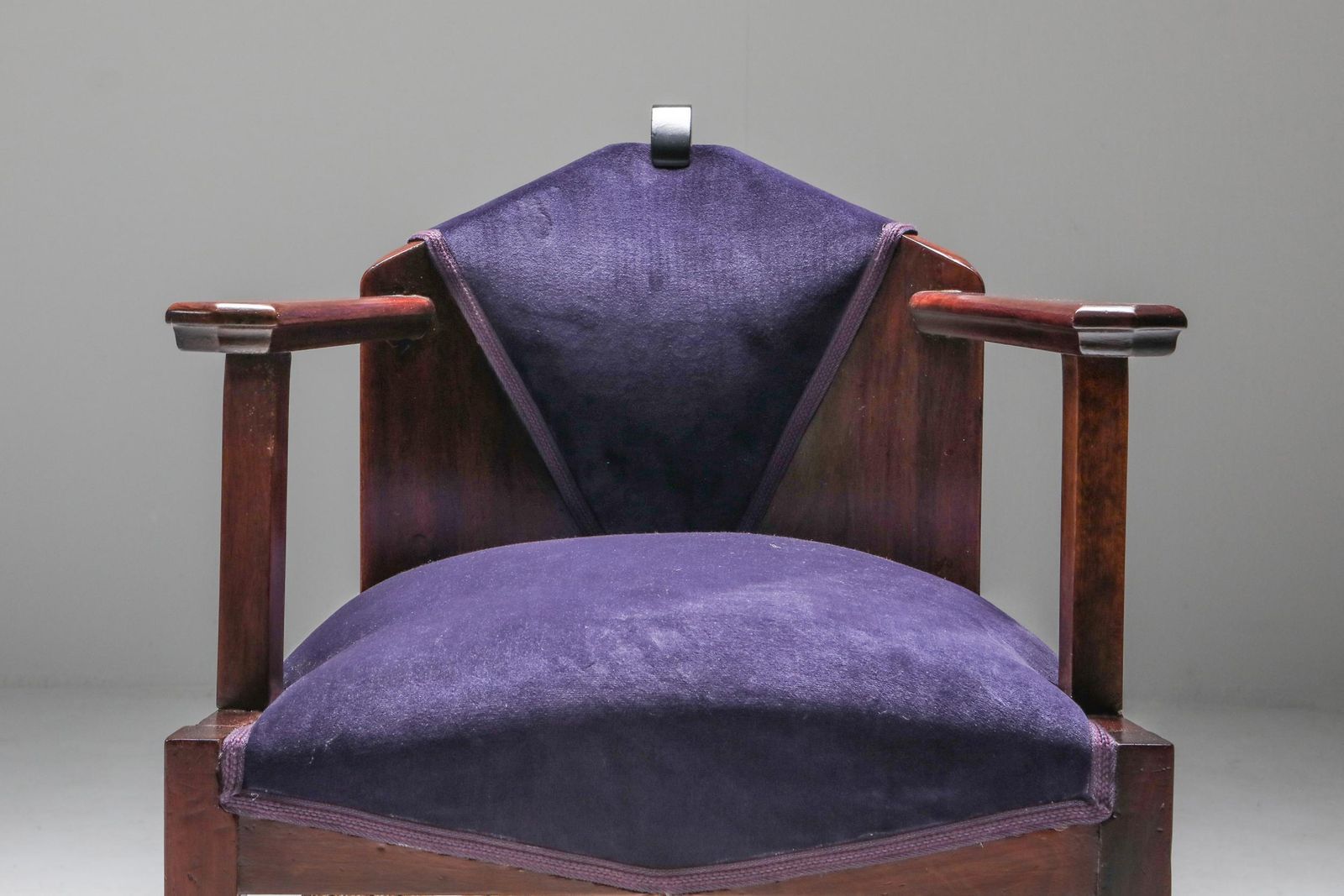 Dutch Art Deco ‘Amsterdamse School’ Pair Of Armchairs photo vintage