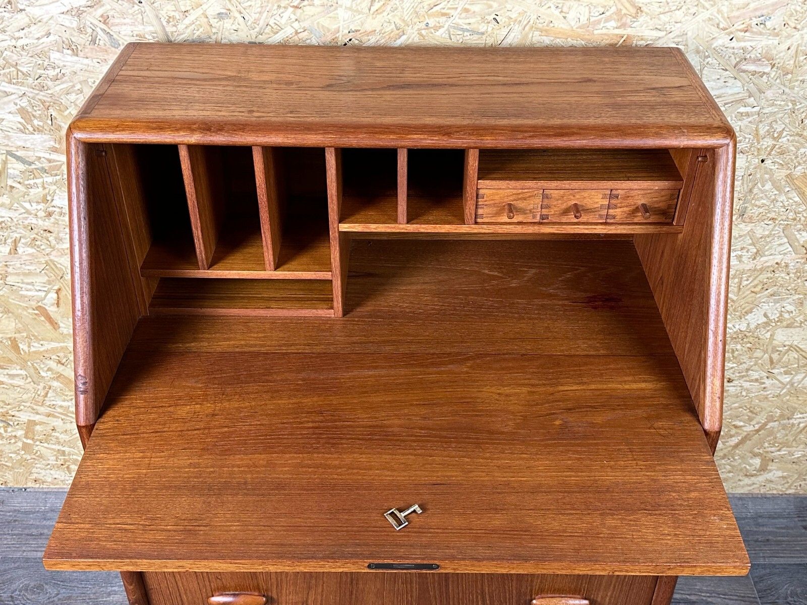 1069.0 60s 70s Teak Secretary Chest Of Drawers Danish Modern By Dyrlund Denmark photo