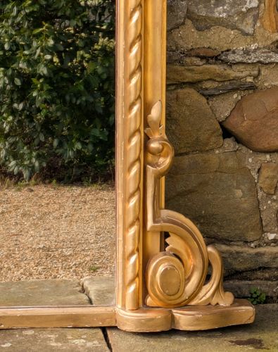 Large Antique Gilt Wood Overmantel photo vinterior