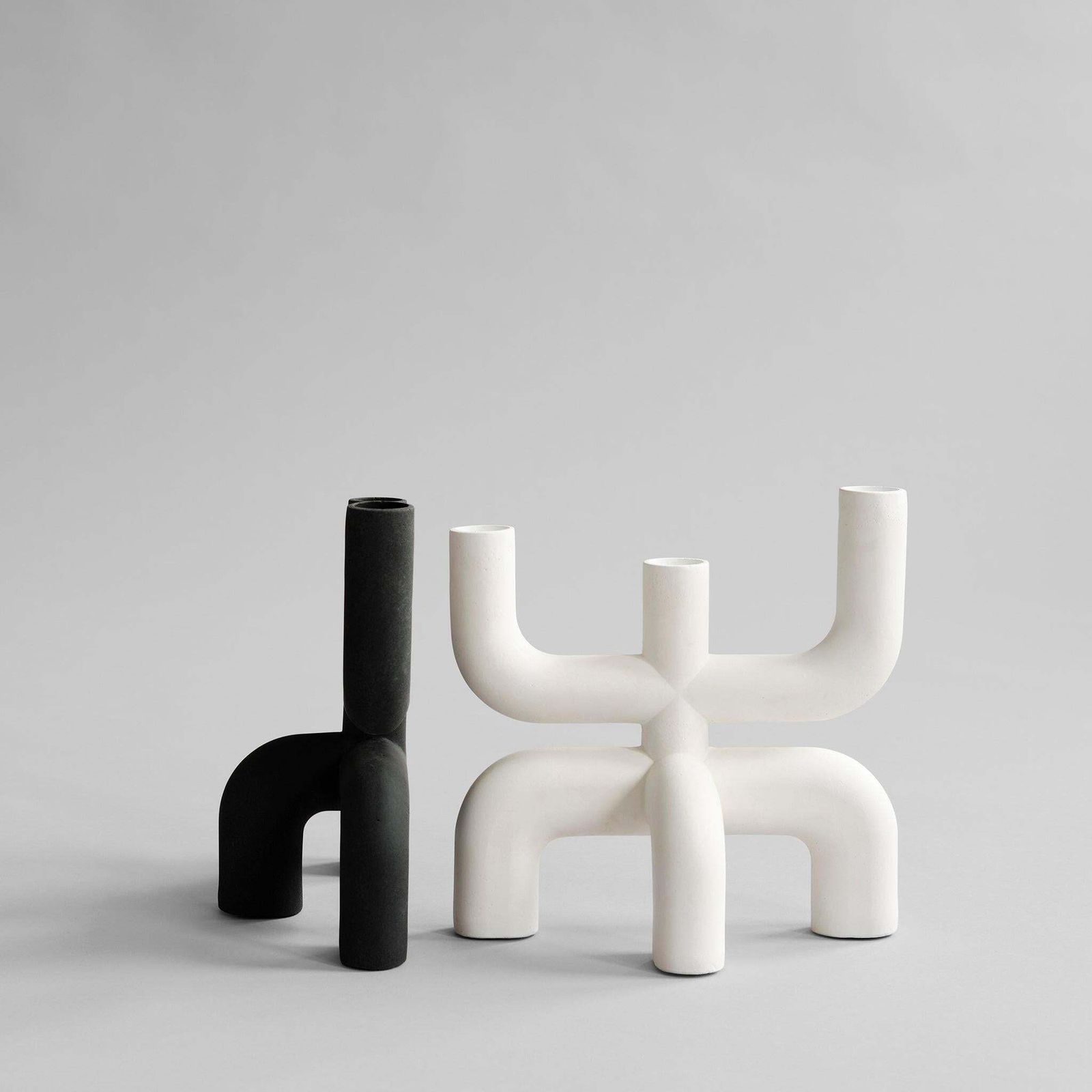 Contemporary Candleholder, Black Ceramic, Contemporary Art. photo buy