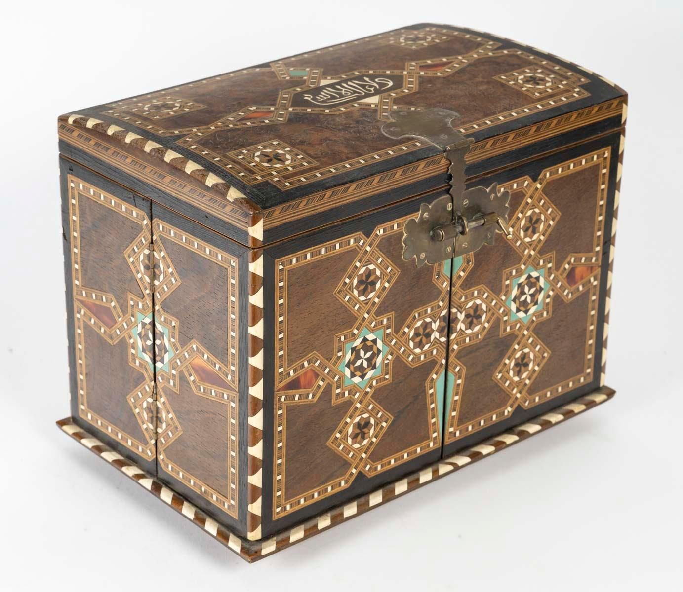 Chest, Box Forming A Cabinet, Orientalist Art, 19th Century, Napoleon III Period photo 4421.0