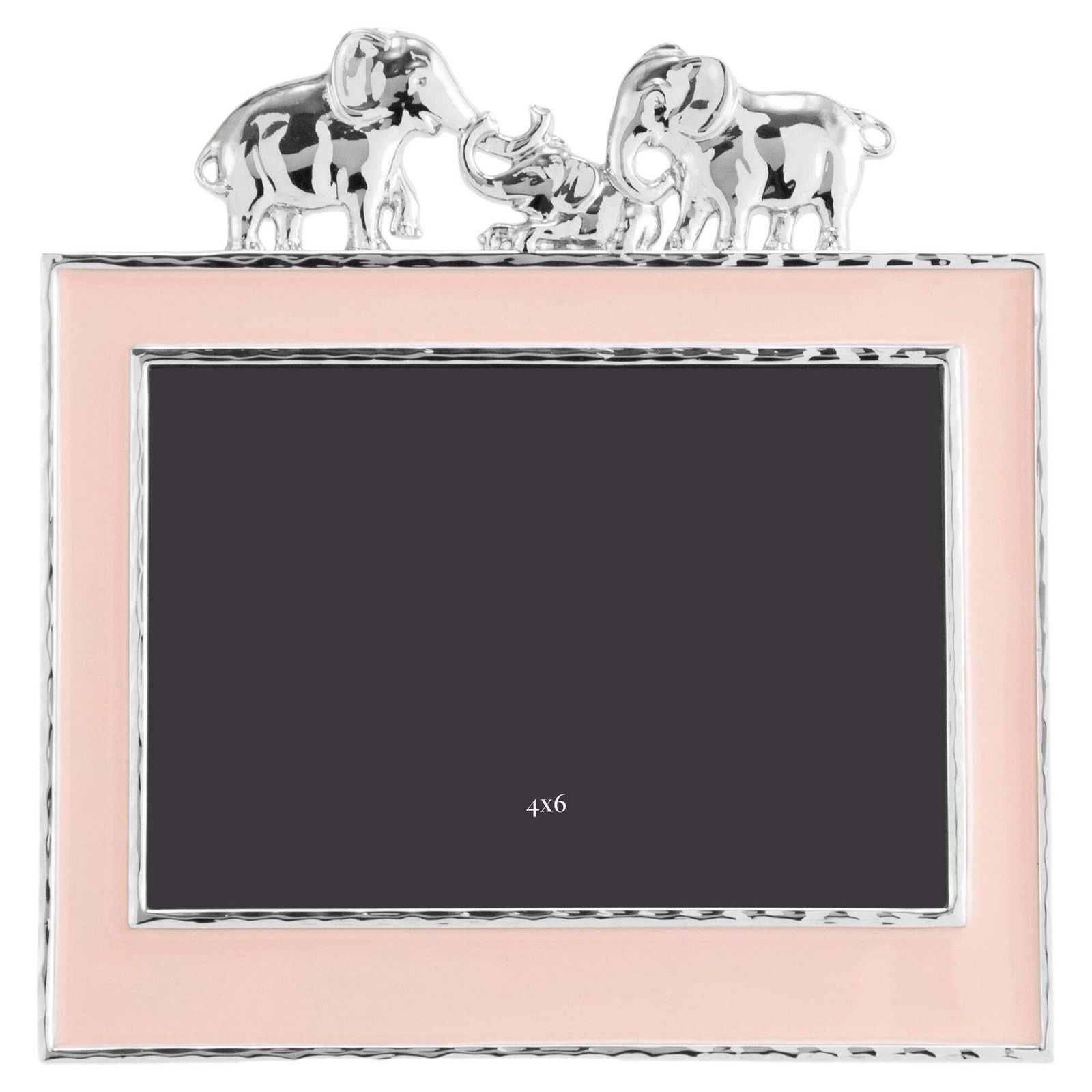 Silvered And Enamelled Metal Photo Frame, Small Size Model.