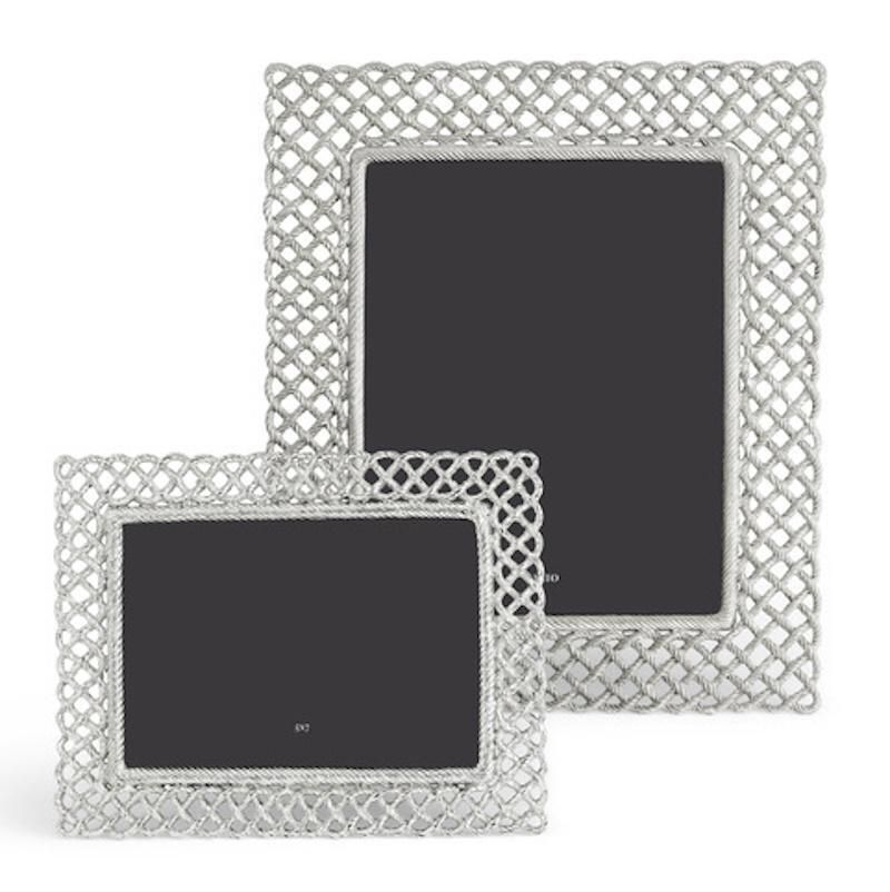 Love Knot Photo Frame In Silver Metal, Medium Size Model. photo for sale