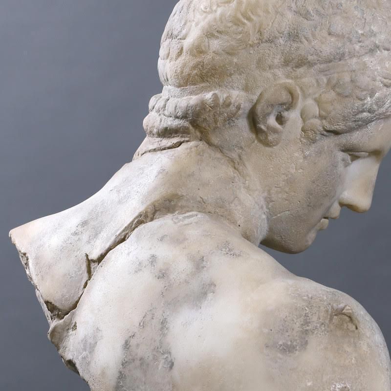Sculpture Representing The Bust Of A Greek Sportsman In The Hellenistic Period. photo Art