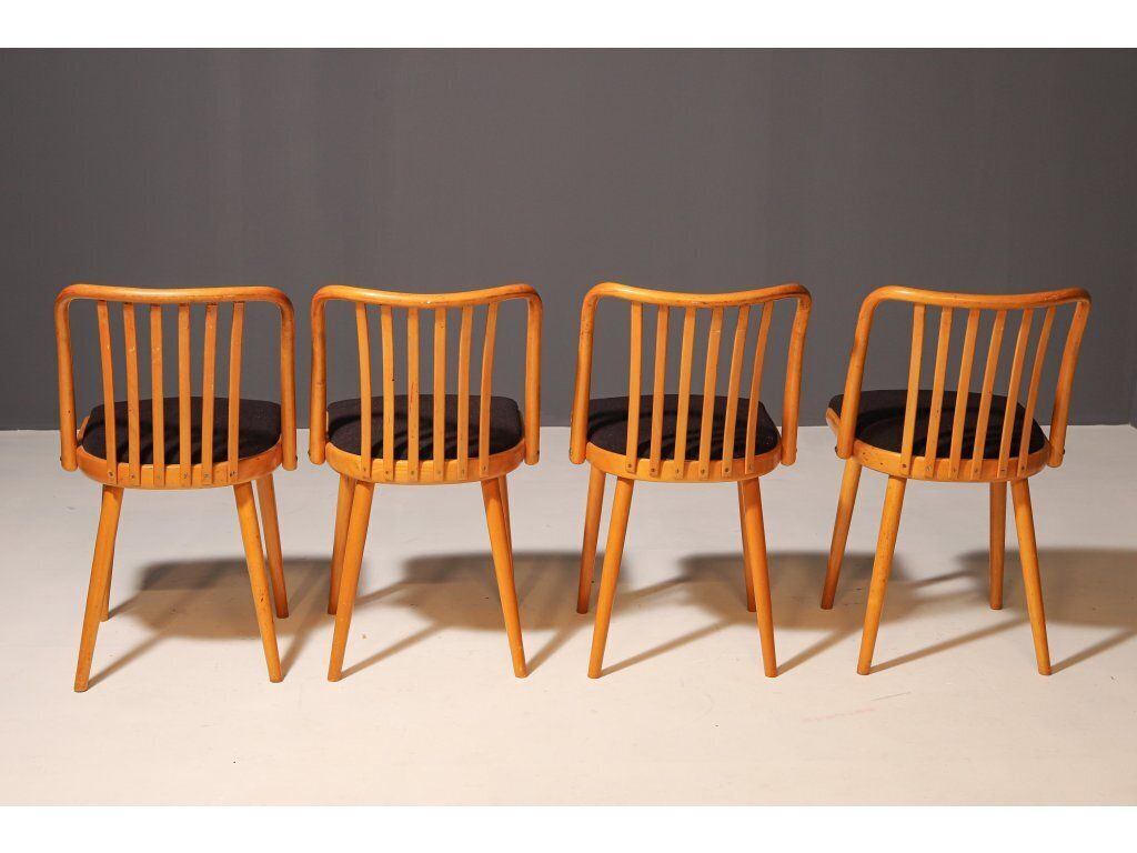 photo furniture Set Of Four Wooden Chairs | Antonín šuman, 20th Century
