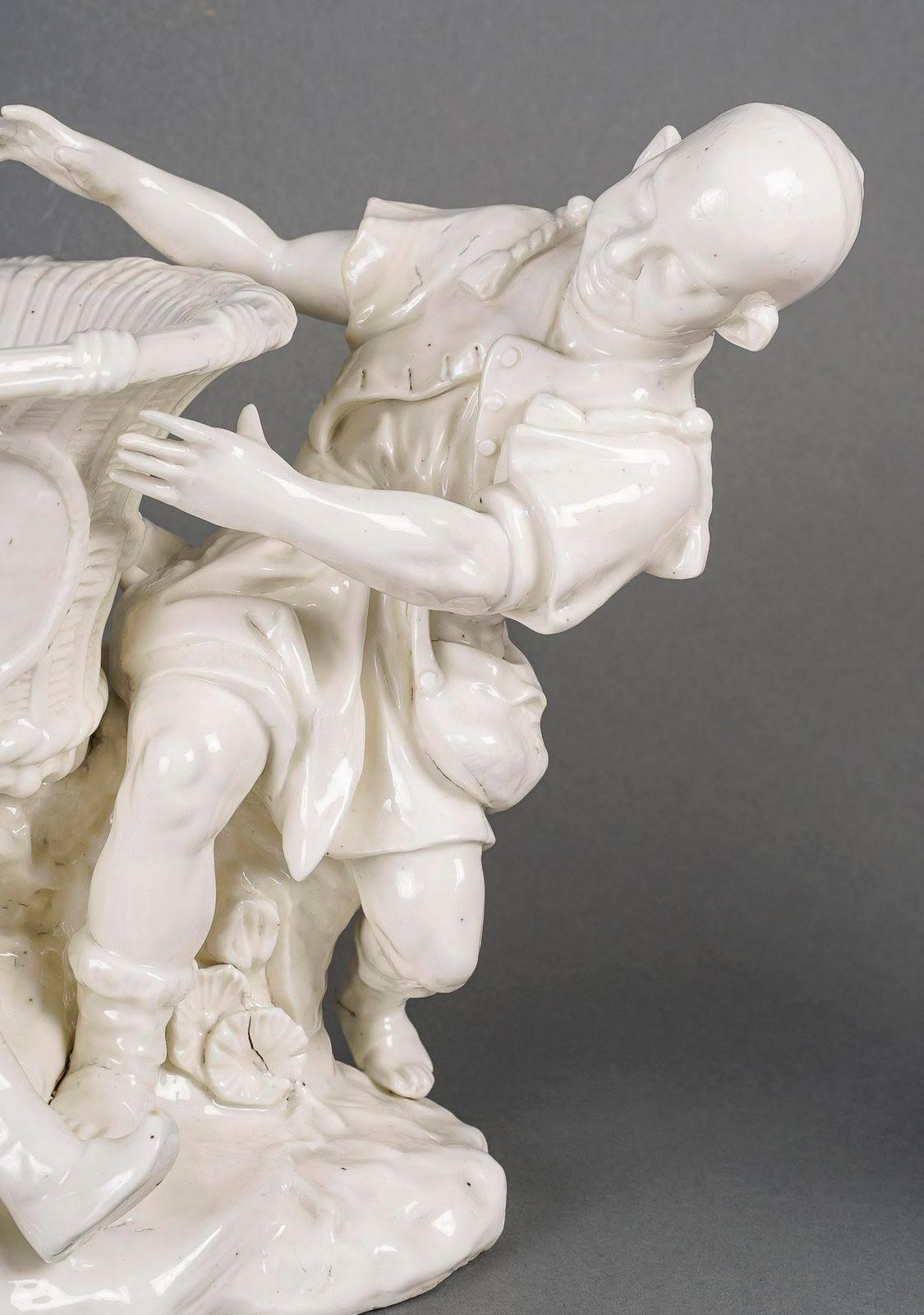 White Porcelain Jardinière, Chinese Style, Early 20th Century. photo for sale