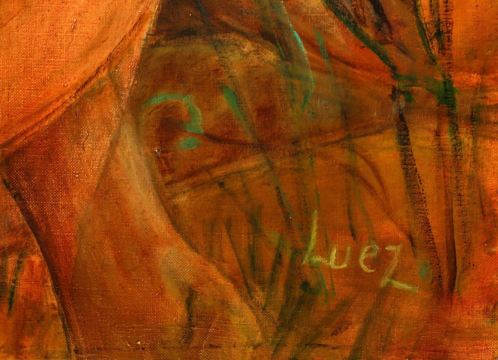 Painting, Oil On Canvas By Artist Evelyne Luez, Xxth Century. photo buy
