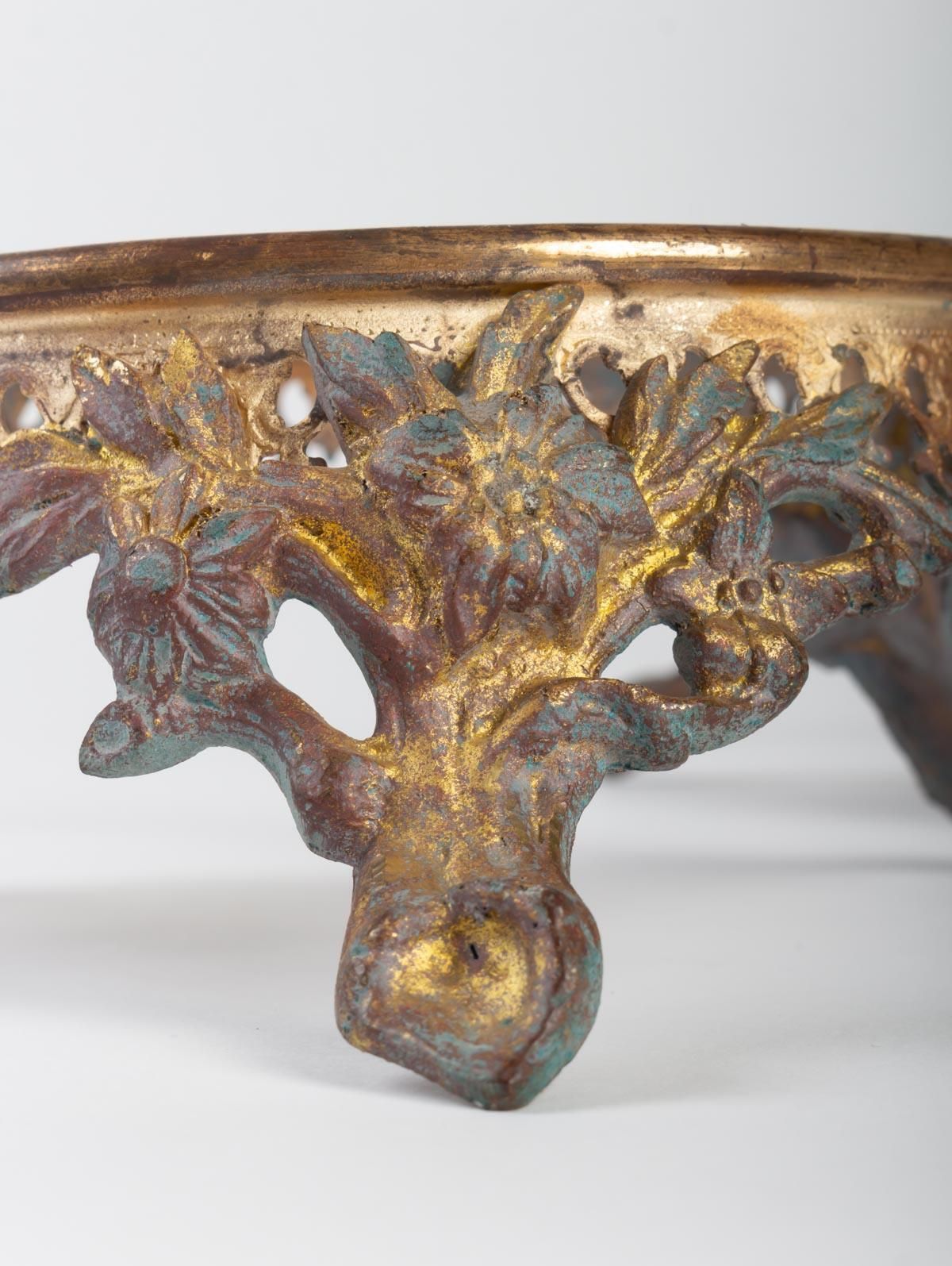 Pair Of Gilt Bronze Bases, 19th Century, Napoleon III Period photo 443.0