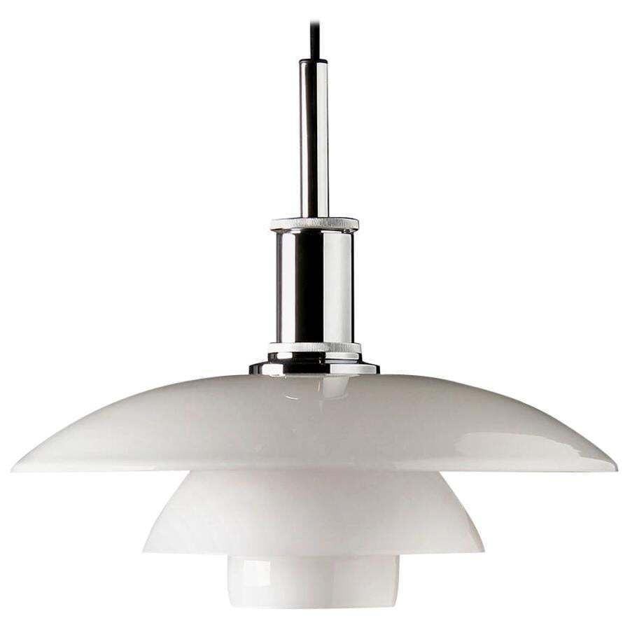 Louis Poulsen, Large Glass Pendant Light By Poul Henningsen