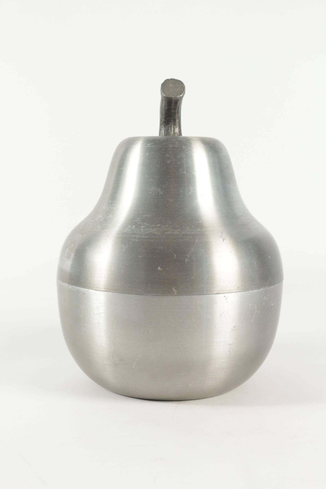Cool Ice Bucket In The Shape Of A Pear In Brushed Aluminum From The 1970s photo Home Decor