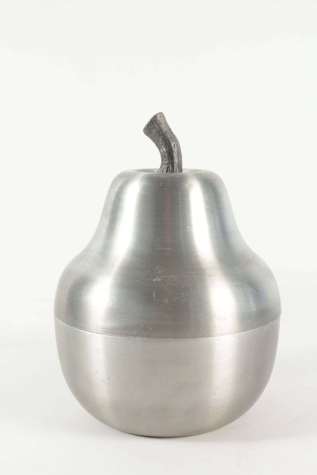 Cool Ice Bucket In The Shape Of A Pear In Brushed Aluminum From The 1970s photo 1000.0