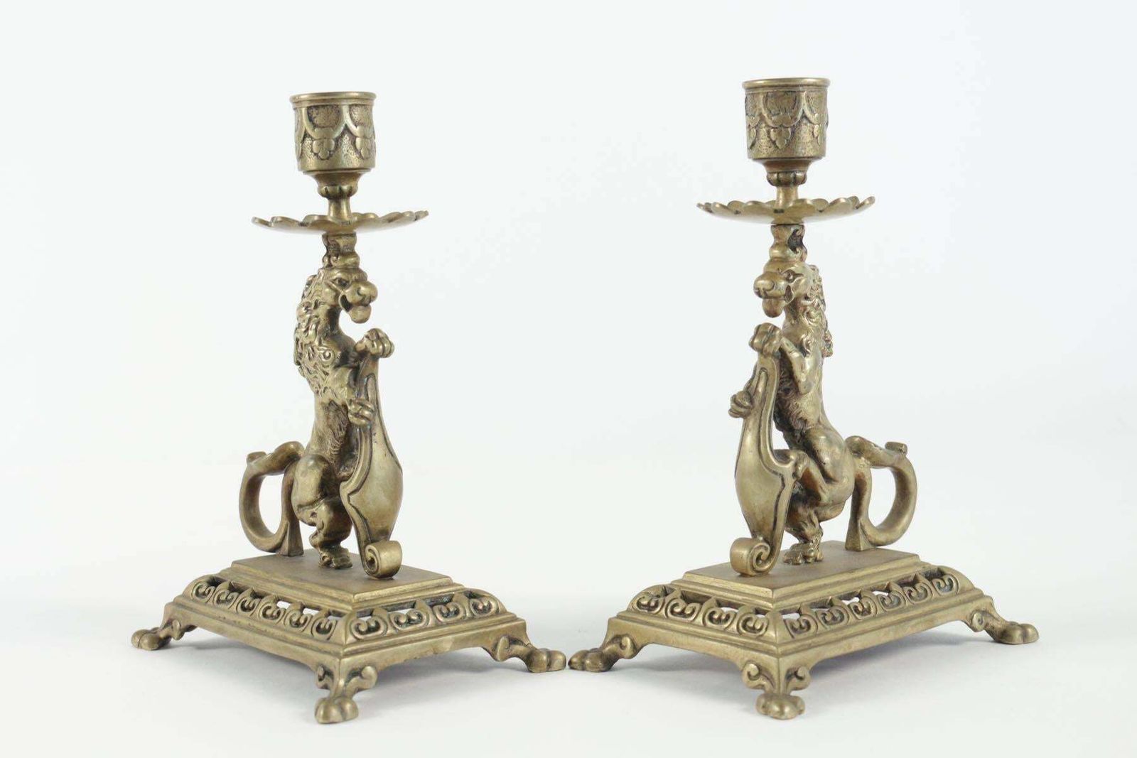 Pair Of Candlesticks From The 19th Century In Bronze, Napoeon III Period photo furniture